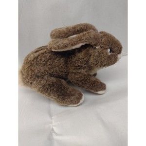 Plush Bunny Rabbit Brown/white Stuffed Animal Toy 9 x 7 x 4